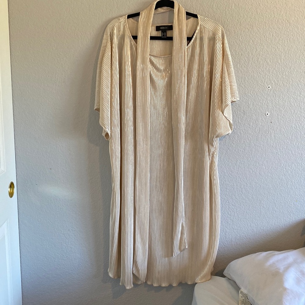 Champagne midi dress